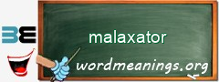 WordMeaning blackboard for malaxator